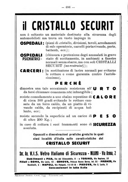 Archivio di antropologia criminale, psichiatria e medicina legale organo ufficiale della Associazione italiana di medicina legale e delle assicurazioni