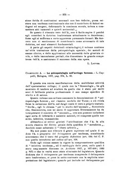 Archivio di antropologia criminale, psichiatria e medicina legale organo ufficiale della Associazione italiana di medicina legale e delle assicurazioni