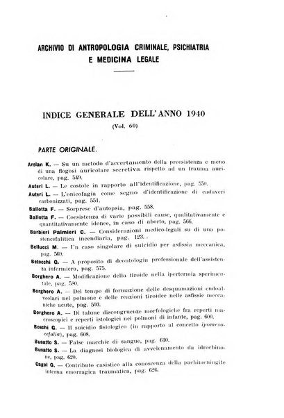 Archivio di antropologia criminale, psichiatria e medicina legale organo ufficiale della Associazione italiana di medicina legale e delle assicurazioni