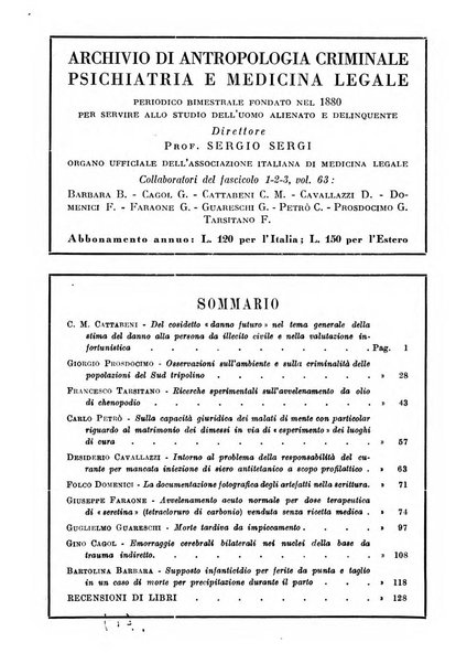 Archivio di antropologia criminale, psichiatria e medicina legale organo ufficiale della Associazione italiana di medicina legale e delle assicurazioni