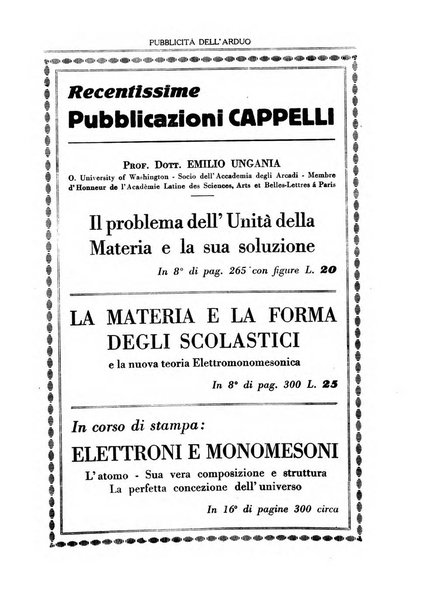 L'arduo rivista mensile di scienza, filosofia, storia