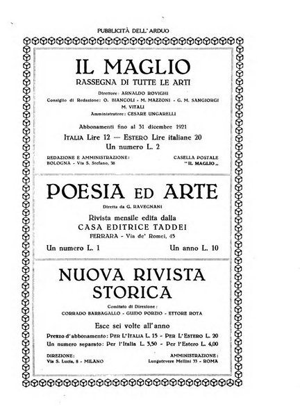 L'arduo rivista mensile di scienza, filosofia, storia