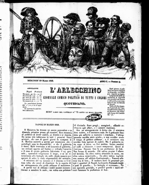 L'Arlecchino : giornale comico politico di tutti i colori