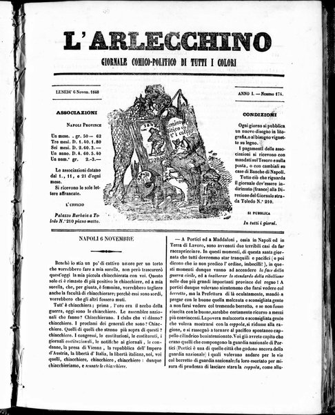 L'Arlecchino : giornale comico politico di tutti i colori