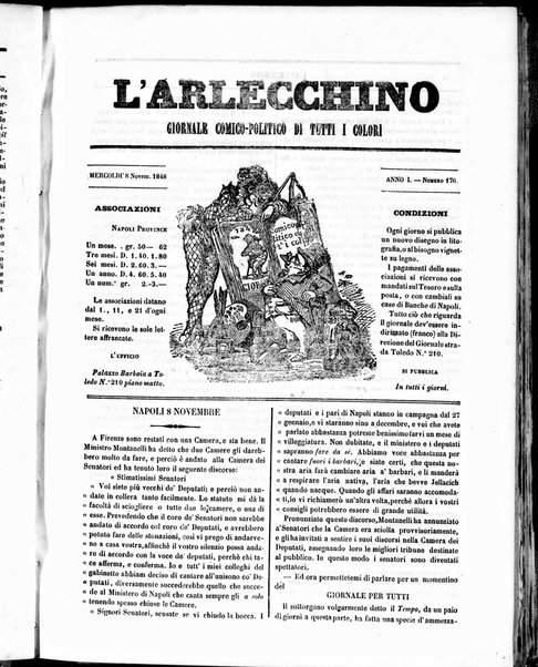 L'Arlecchino : giornale comico politico di tutti i colori