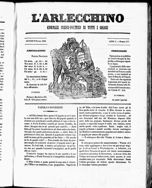 L'Arlecchino : giornale comico politico di tutti i colori