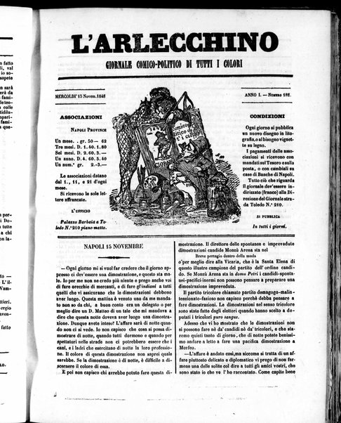 L'Arlecchino : giornale comico politico di tutti i colori