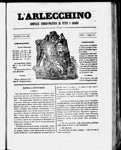 L'Arlecchino : giornale comico politico di tutti i colori