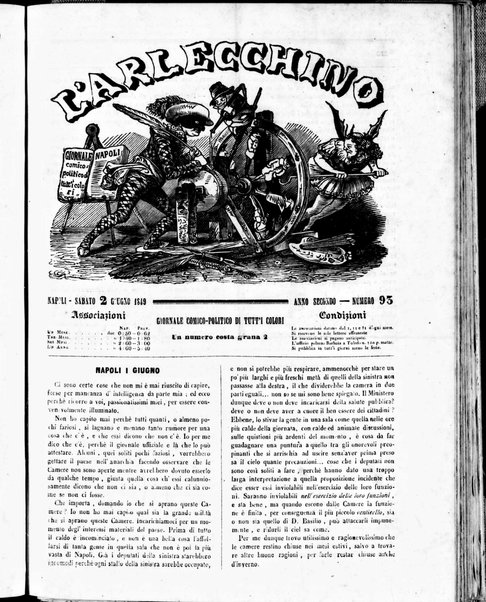 L'Arlecchino : giornale comico politico di tutti i colori