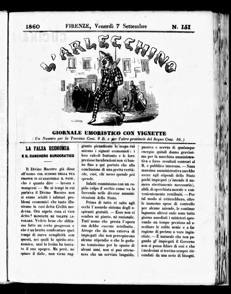 L'Arlecchino : giornale umoristico quotidiano