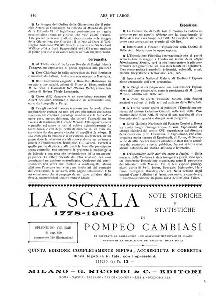 Ars et labor rivista mensile illustrata