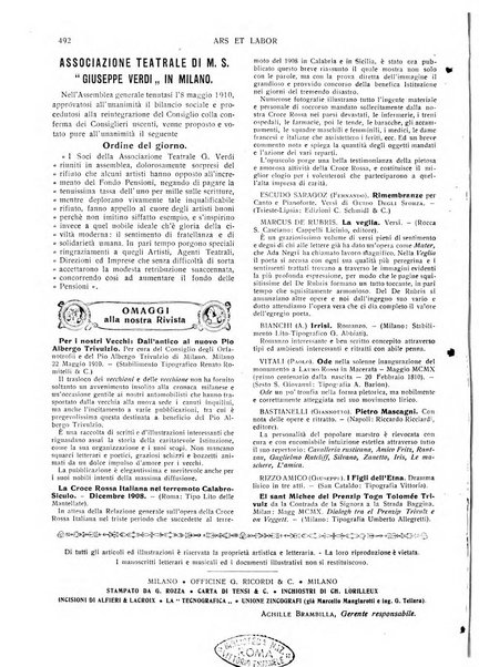 Ars et labor rivista mensile illustrata