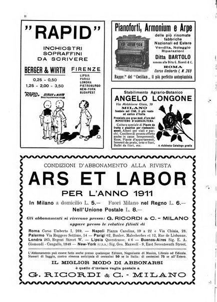 Ars et labor rivista mensile illustrata