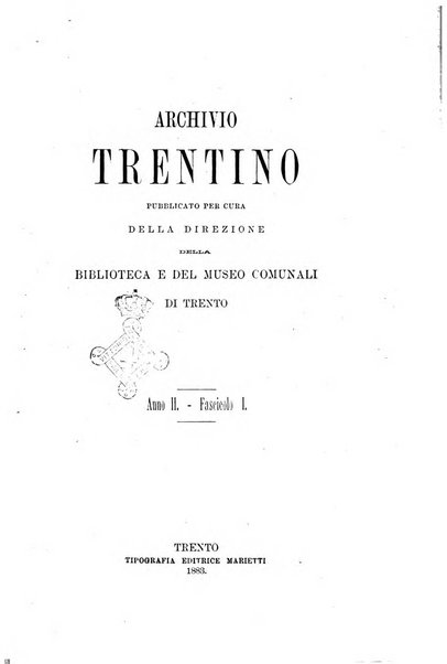 Archivio trentino rivista trimestrale