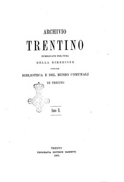 Archivio trentino rivista trimestrale