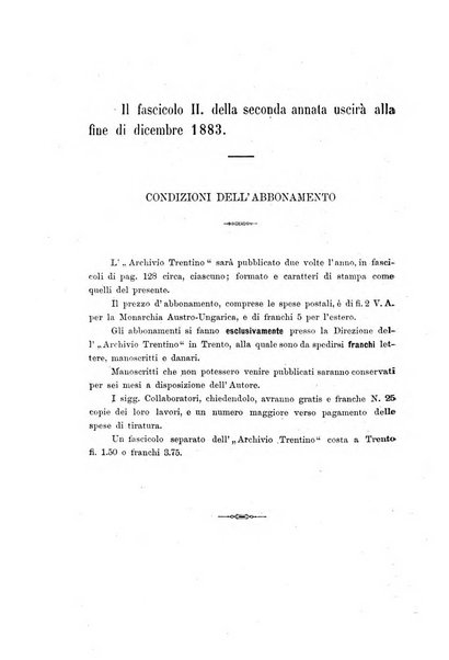 Archivio trentino rivista trimestrale