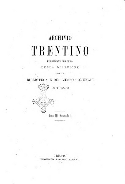 Archivio trentino rivista trimestrale