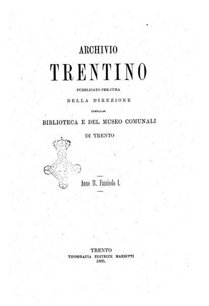 Archivio trentino rivista trimestrale