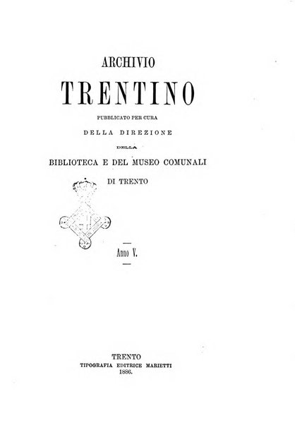 Archivio trentino rivista trimestrale