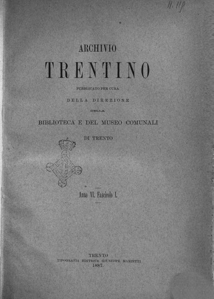 Archivio trentino rivista trimestrale