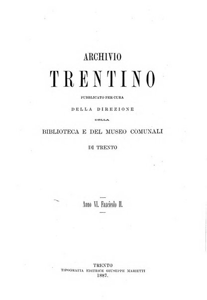 Archivio trentino rivista trimestrale