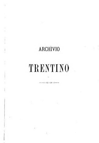 Archivio trentino rivista trimestrale