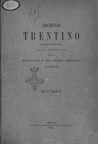 Archivio trentino rivista trimestrale