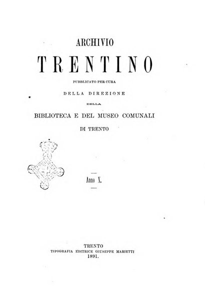 Archivio trentino rivista trimestrale