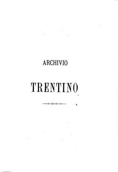 Archivio trentino rivista trimestrale