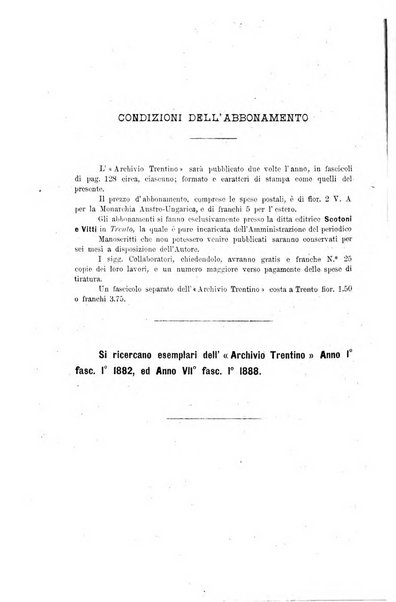 Archivio trentino rivista trimestrale