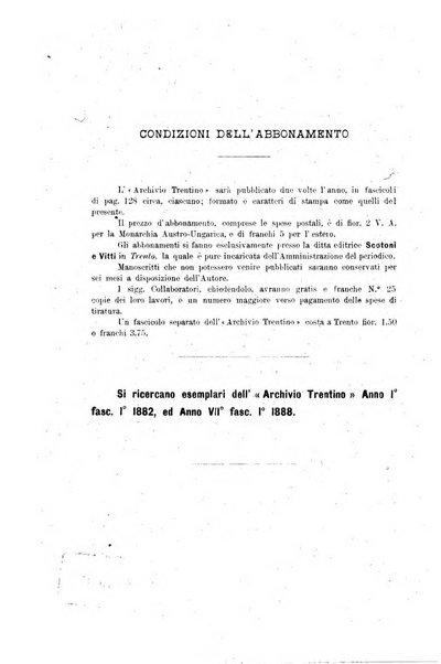 Archivio trentino rivista trimestrale