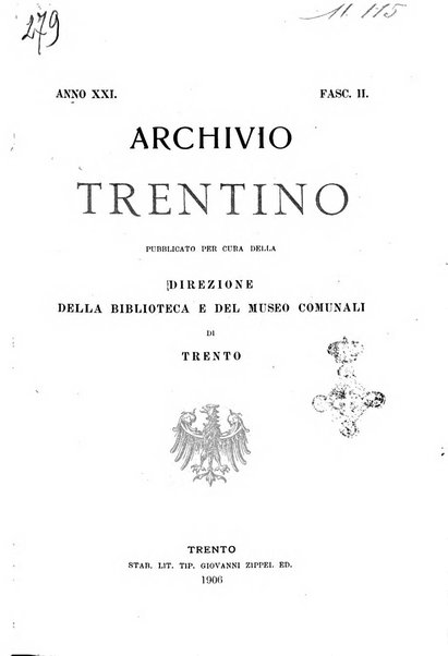 Archivio trentino rivista trimestrale