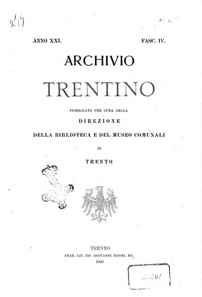 Archivio trentino rivista trimestrale