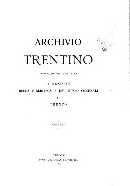 Archivio trentino rivista trimestrale