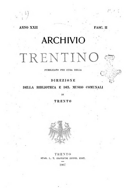 Archivio trentino rivista trimestrale