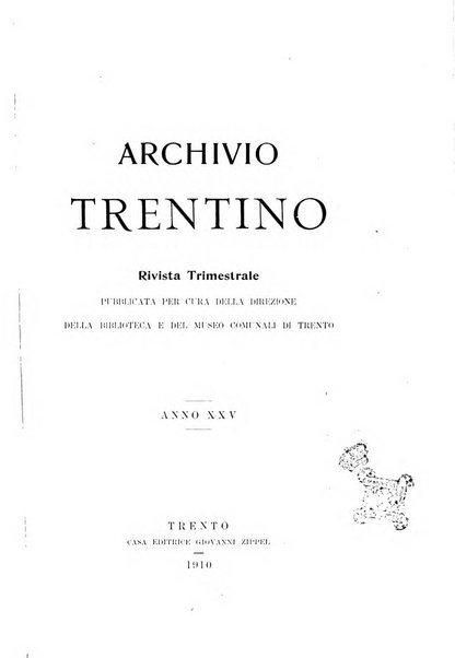 Archivio trentino rivista trimestrale