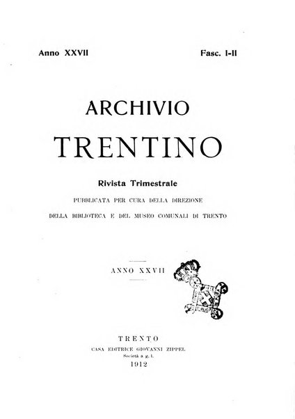 Archivio trentino rivista trimestrale