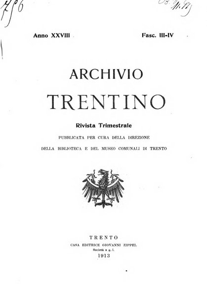 Archivio trentino rivista trimestrale