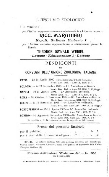 Archivio zoologico