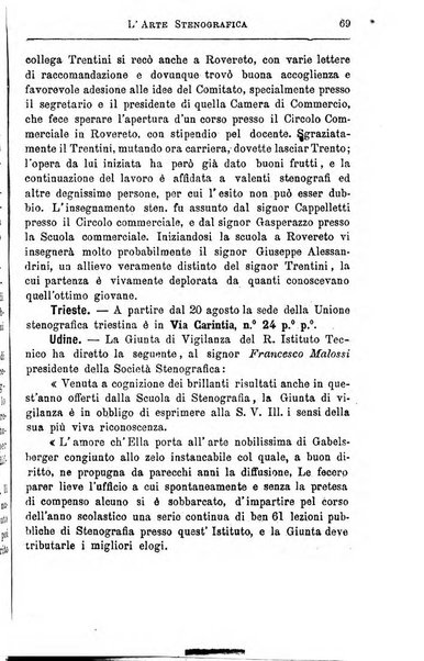 L'arte stenografica organo delle Societa stenografiche di Como, Feltre, Milano ...