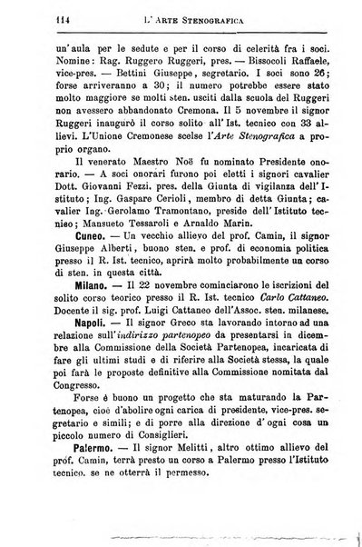 L'arte stenografica organo delle Societa stenografiche di Como, Feltre, Milano ...