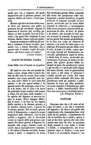 L'artigianello letture morali, religiose ed istruttive per servire alle scuole notturne di religione e alle famiglie