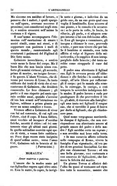 L'artigianello letture morali, religiose ed istruttive per servire alle scuole notturne di religione e alle famiglie