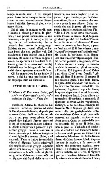 L'artigianello letture morali, religiose ed istruttive per servire alle scuole notturne di religione e alle famiglie