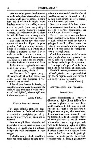 L'artigianello letture morali, religiose ed istruttive per servire alle scuole notturne di religione e alle famiglie