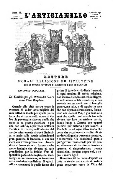 L'artigianello letture morali, religiose ed istruttive per servire alle scuole notturne di religione e alle famiglie