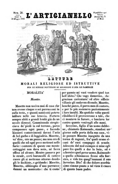 L'artigianello letture morali, religiose ed istruttive per servire alle scuole notturne di religione e alle famiglie