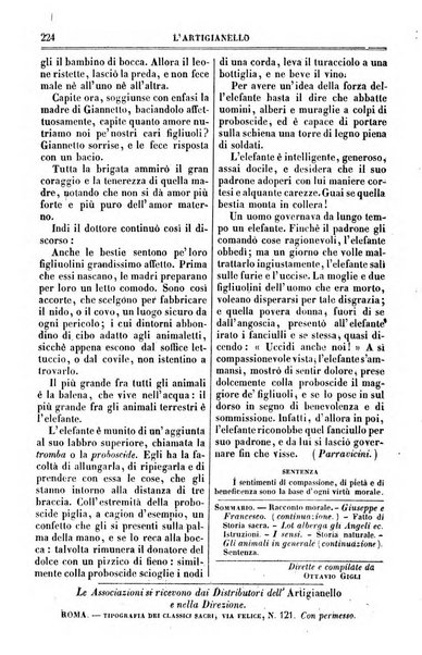 L'artigianello letture morali, religiose ed istruttive per servire alle scuole notturne di religione e alle famiglie