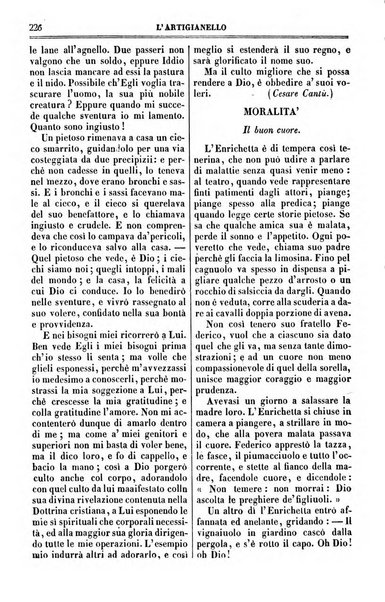 L'artigianello letture morali, religiose ed istruttive per servire alle scuole notturne di religione e alle famiglie