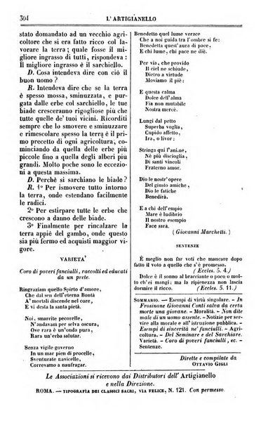 L'artigianello letture morali, religiose ed istruttive per servire alle scuole notturne di religione e alle famiglie